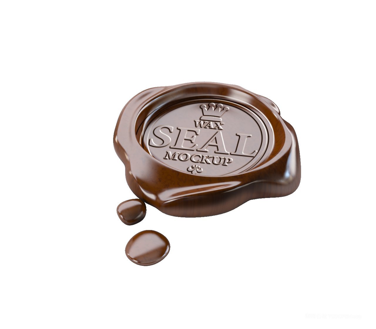 火漆封浮雕logo企业标志展示样机