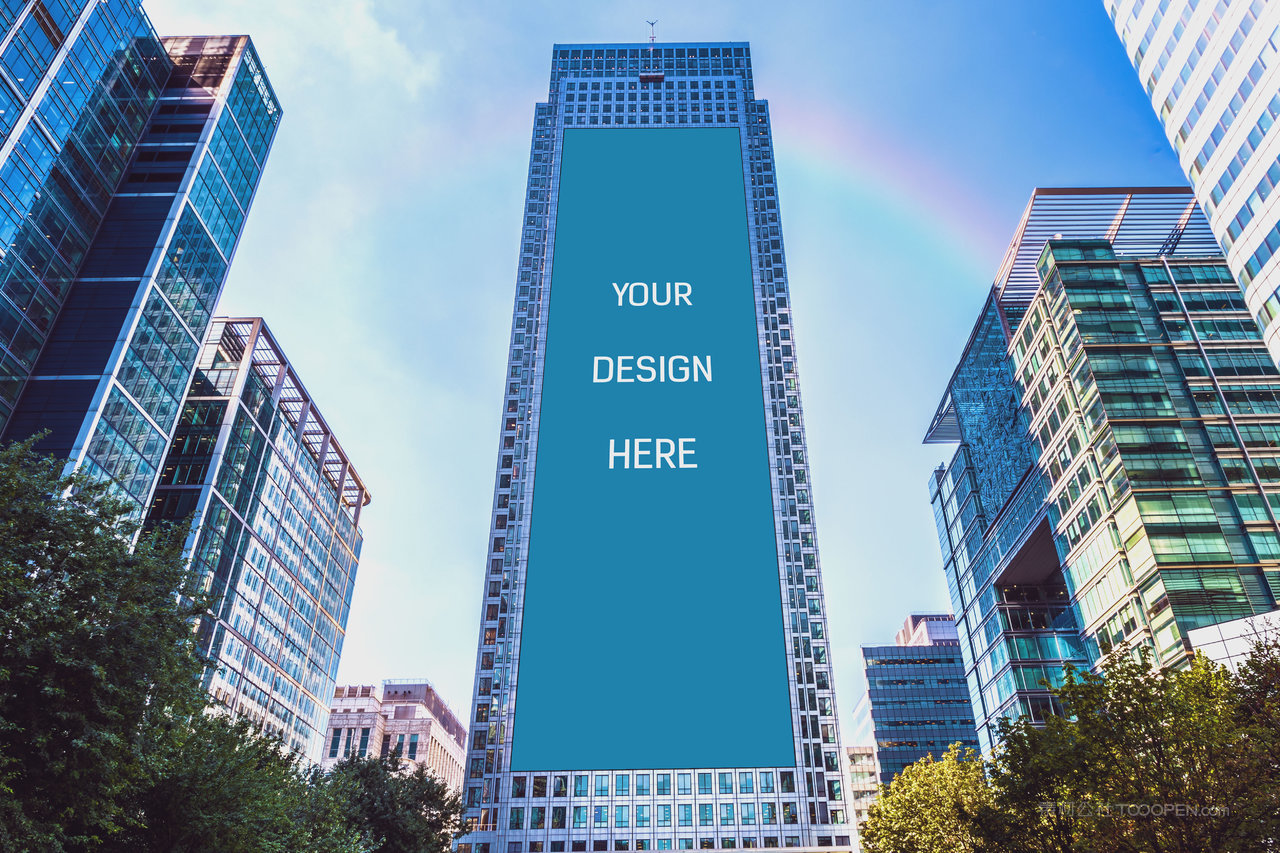 大型户外广告牌高层楼体广告样机 (12)