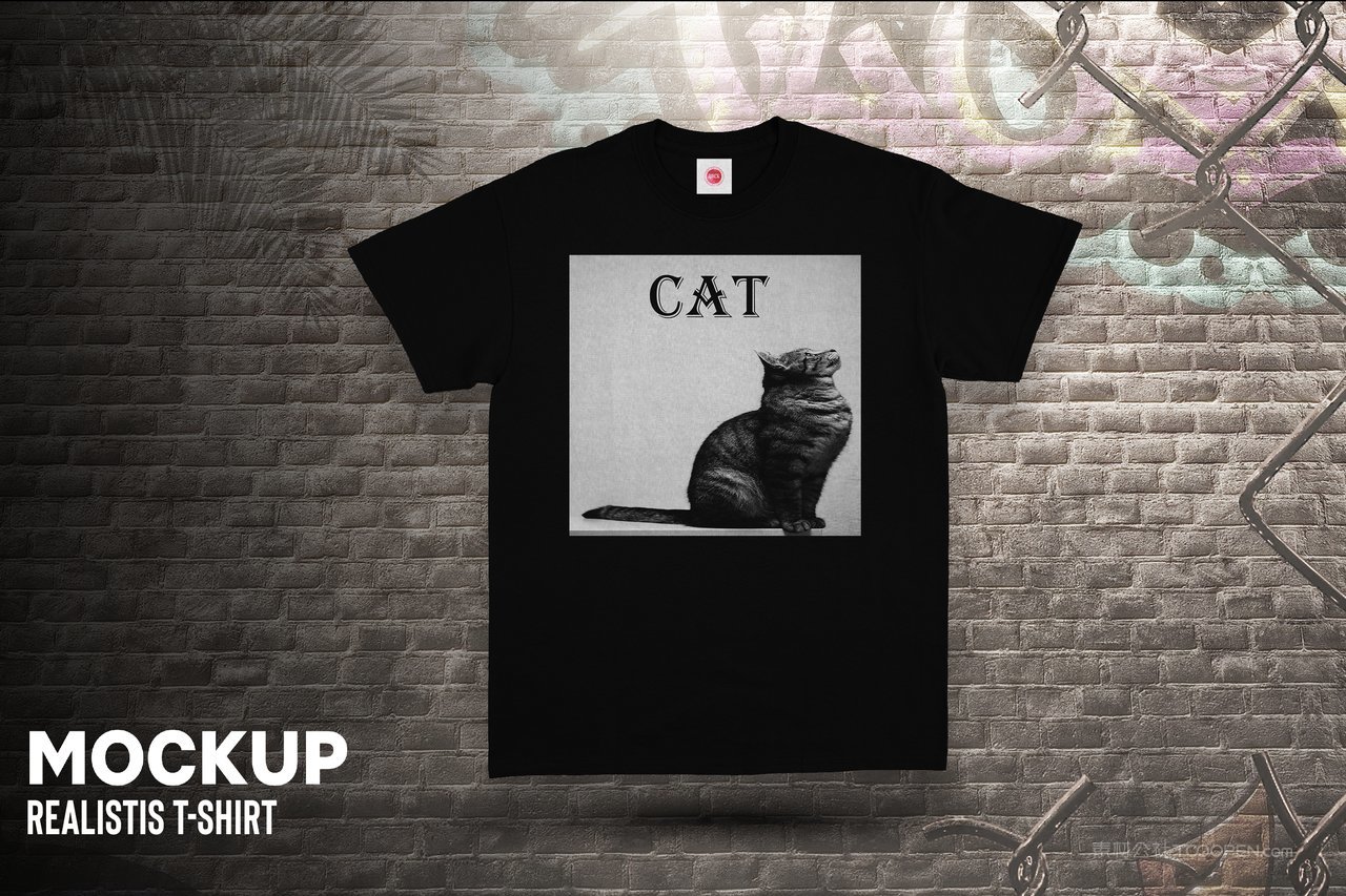 黑色t恤样机