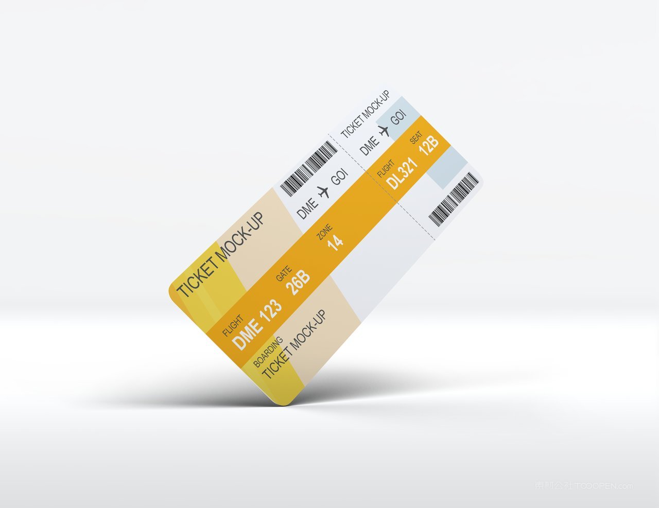 黄色飞机票样机 (3)