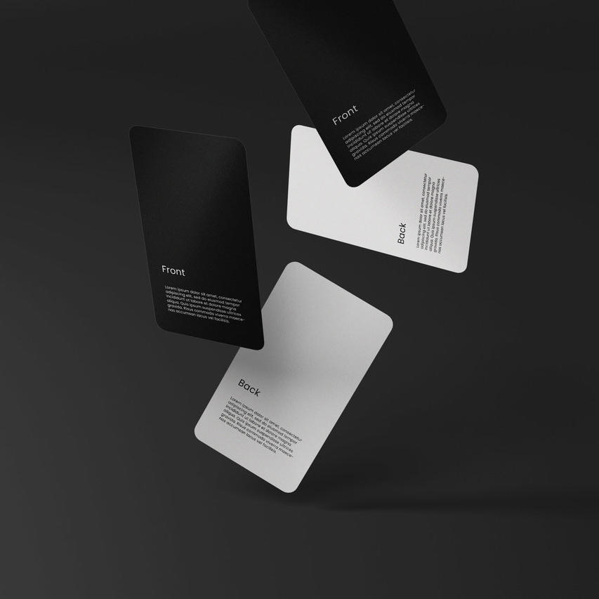 浮动圆角名片样机