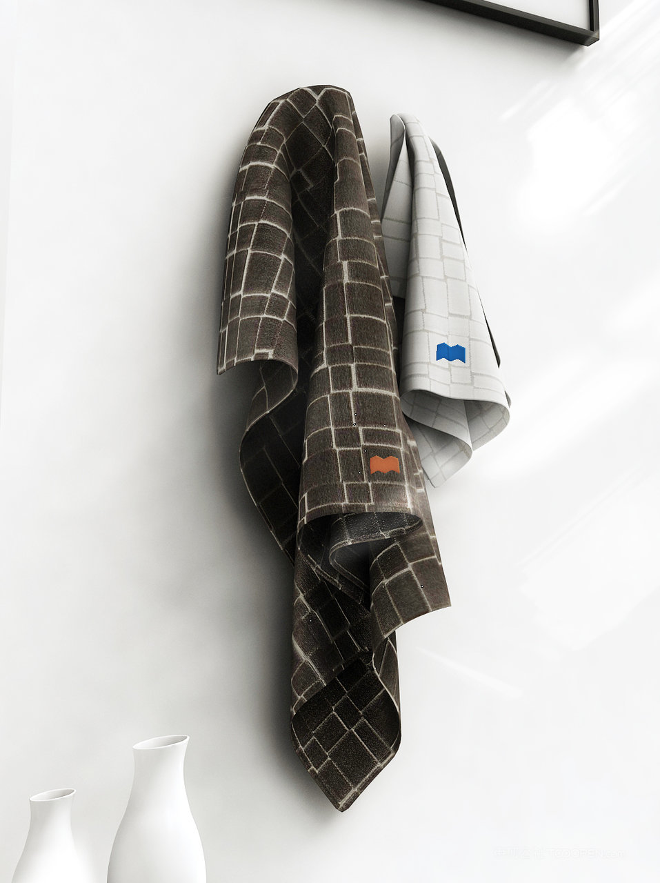 针织围巾围脖服装品牌样机文创vi展示效果