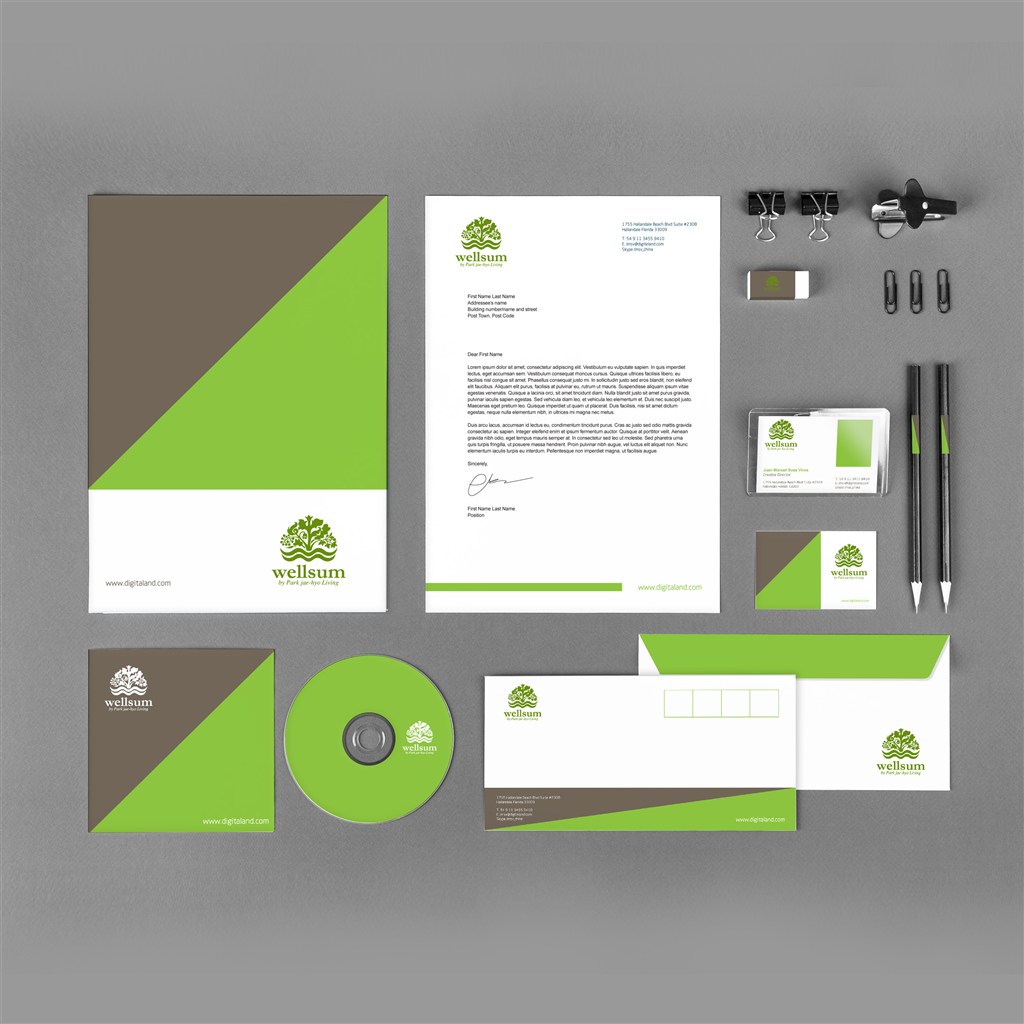 绿色清新企业VI样机