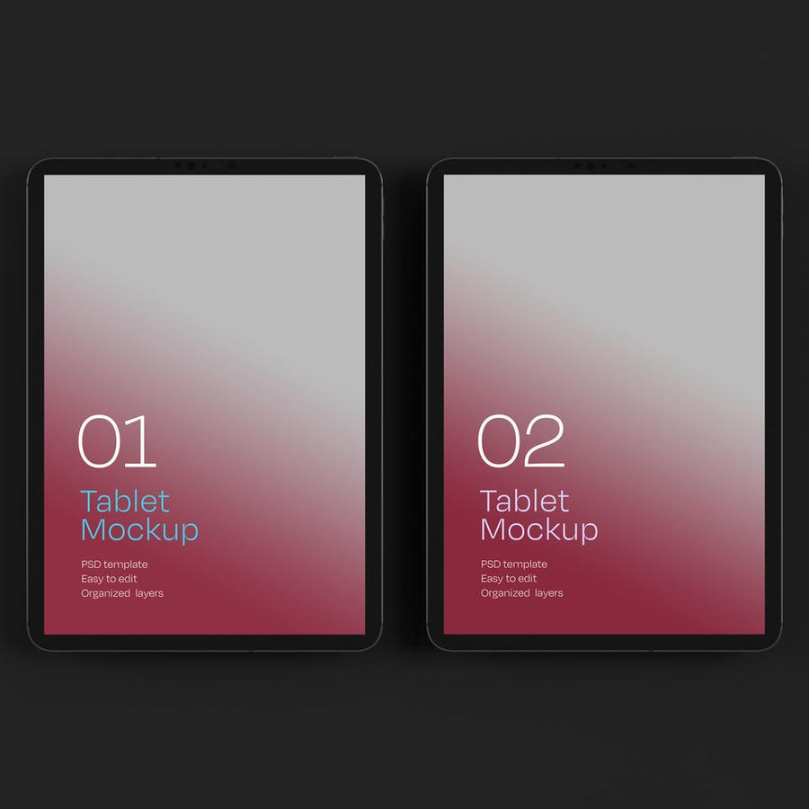 粉色tablet-mockupipad pro平板电脑屏幕样机 (3)