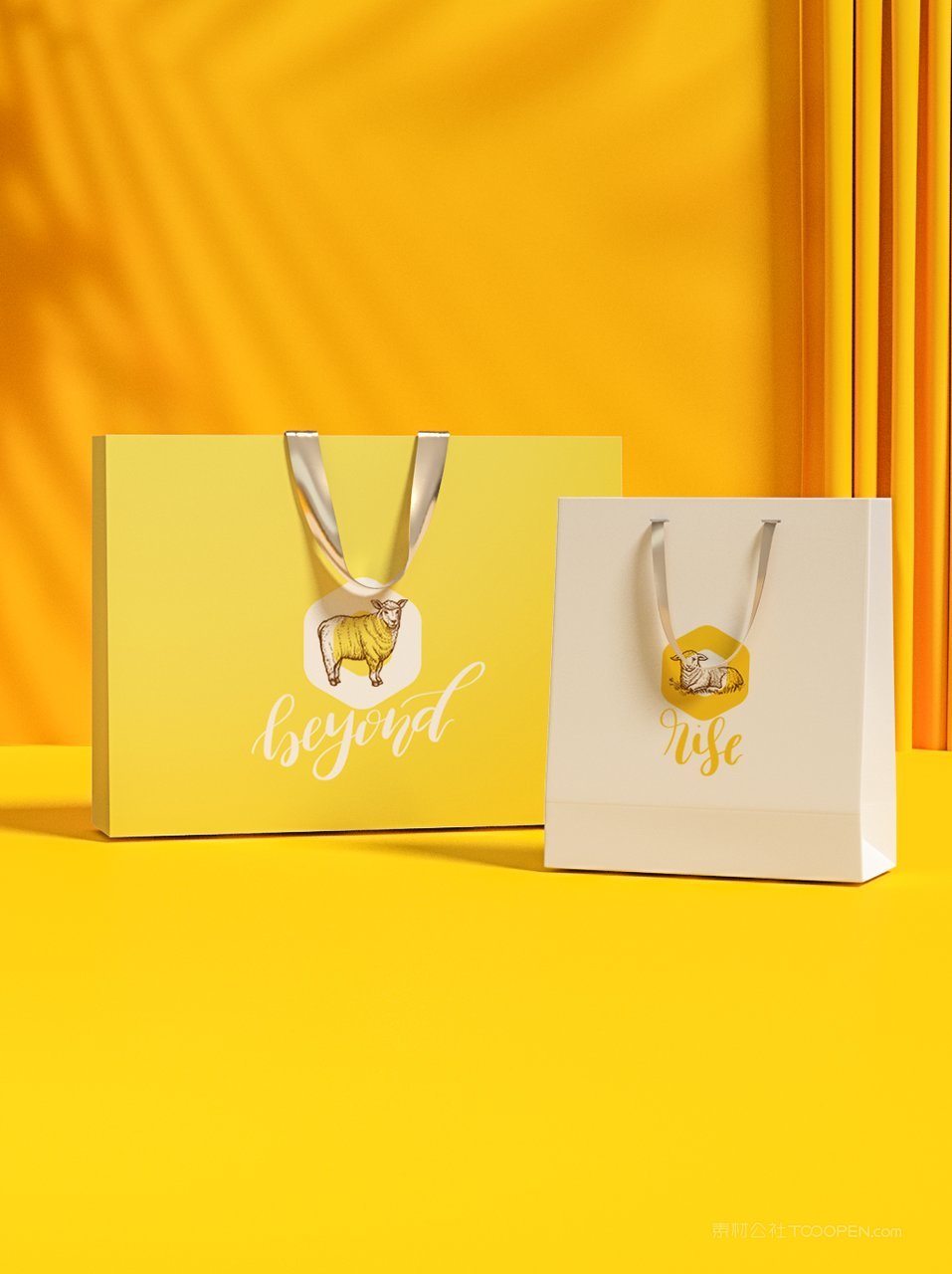 手提袋购物袋纸袋食品袋牛皮纸袋vi提案样机 (14)