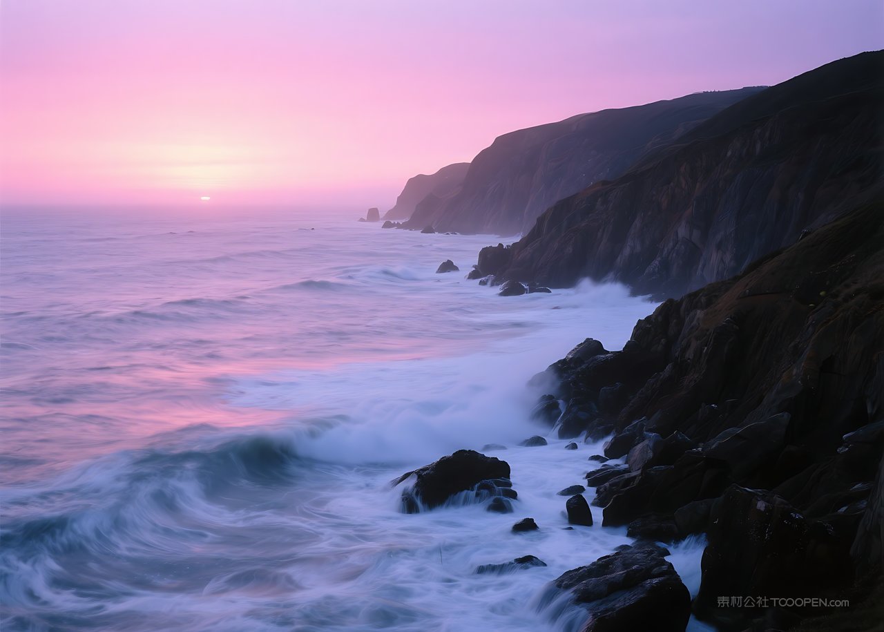 山水山峰自然唯美风景天空