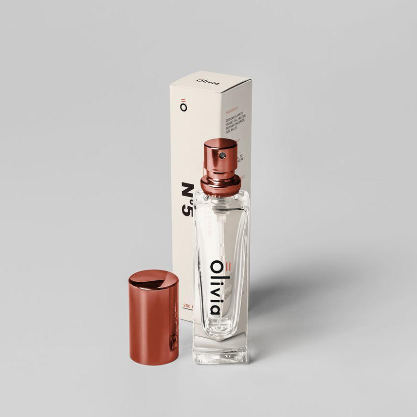 小方管香水透明玻璃瓶精致包装样机 (6)