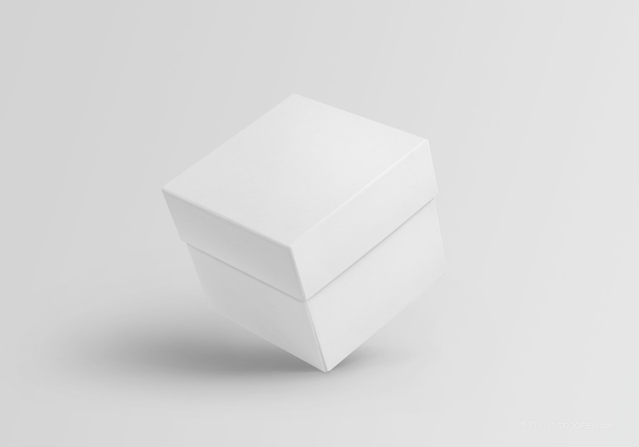 白色天地盖正方形盒子展示礼物包装样机 (2)