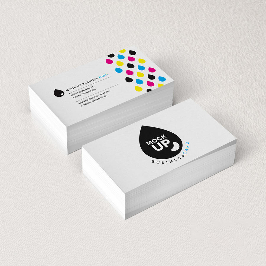 水滴白色精美高清名片样机