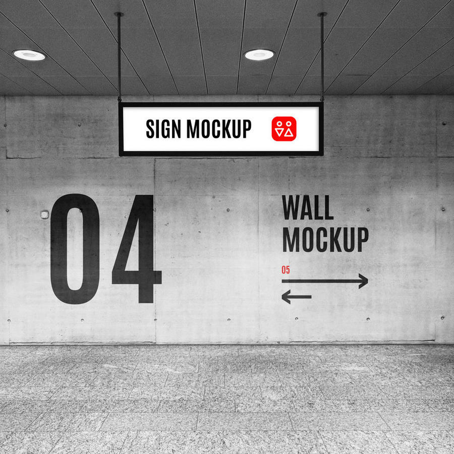 大型室内空间上的导视图样机厕所导视图