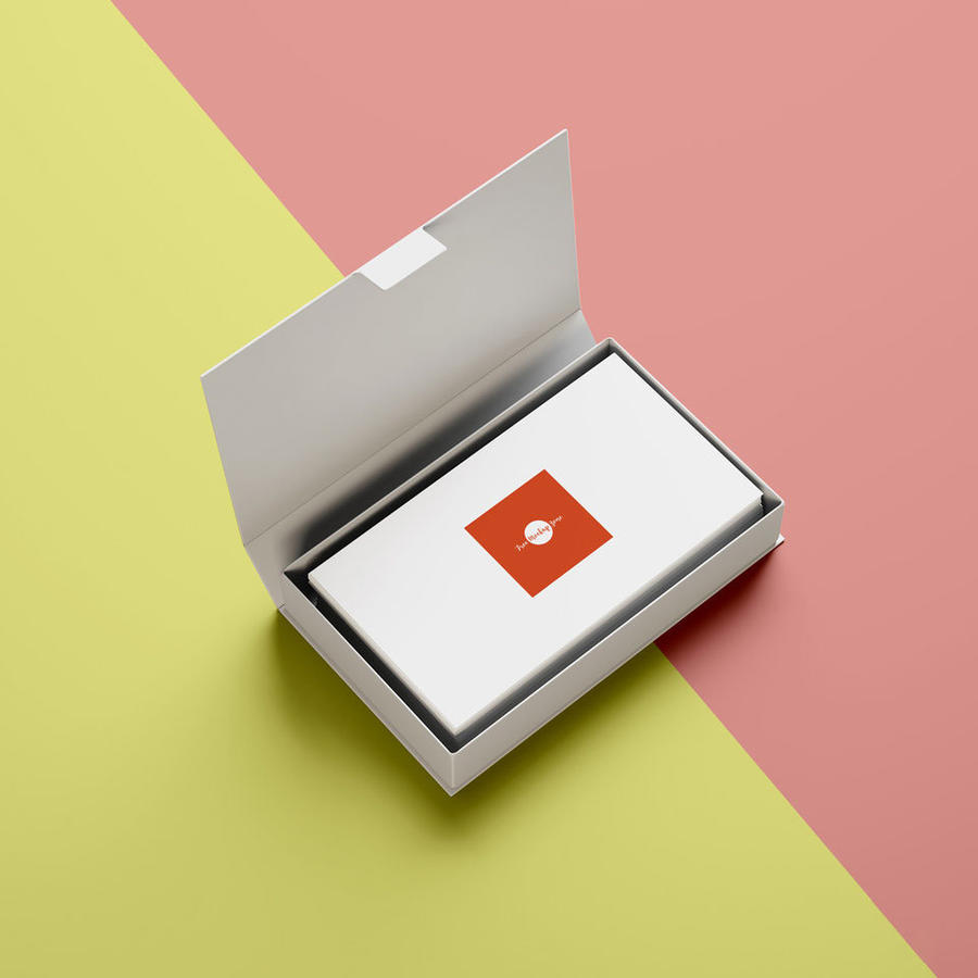 名片盒内名片样机