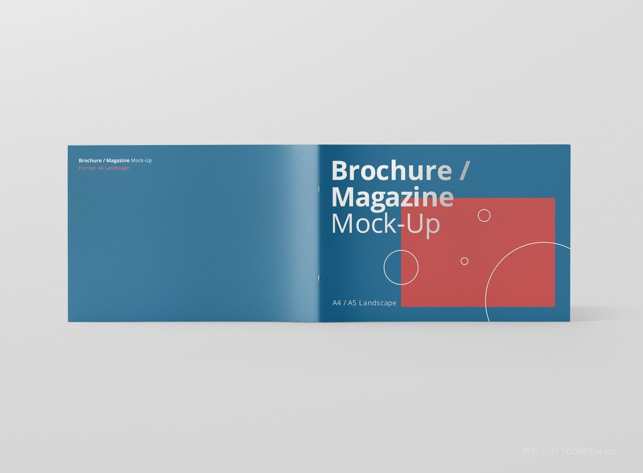 a4宣传册横版画册书籍展示效果样机 (1)