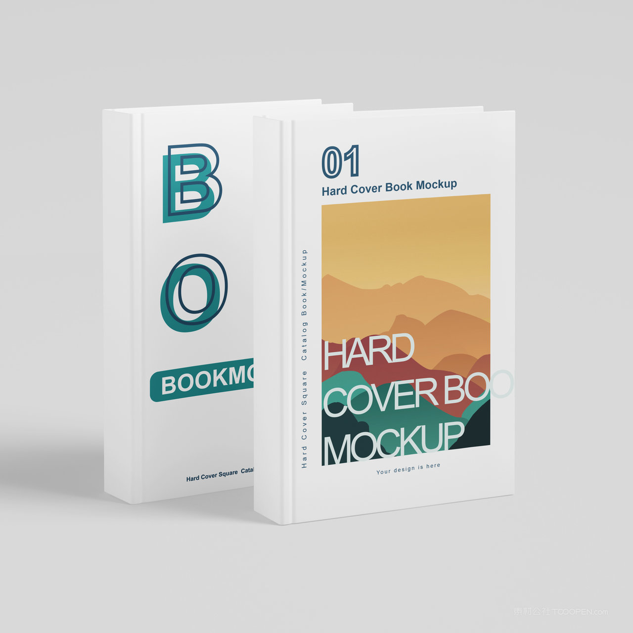 两本书籍画册贴图样机