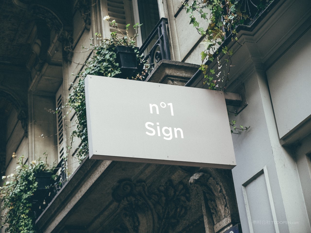 门头引导旗智能贴图样机  (3)