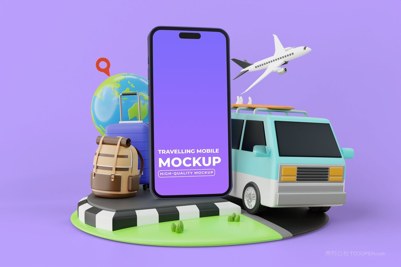 手机旅行移动样机