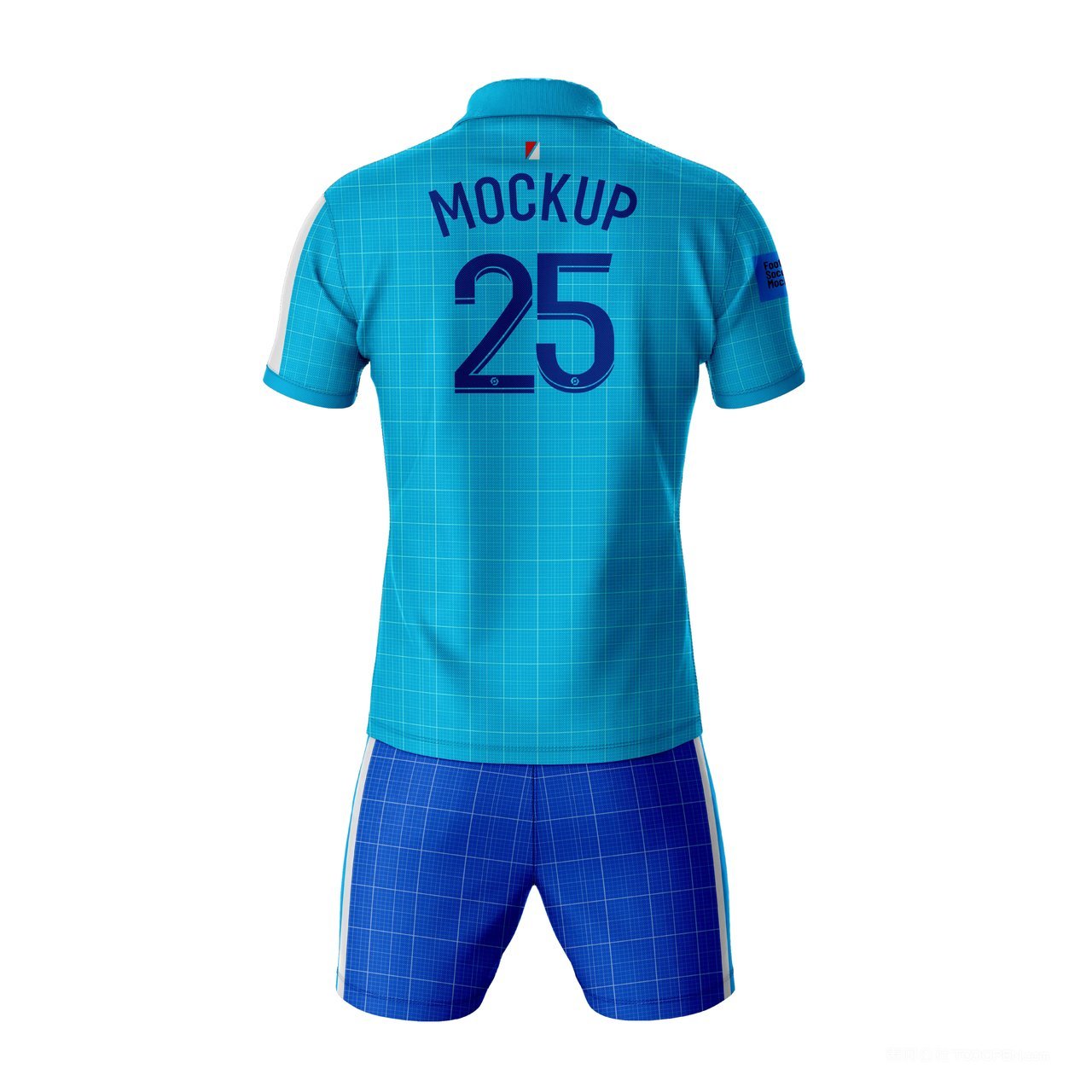 蓝色运动衫背面样机