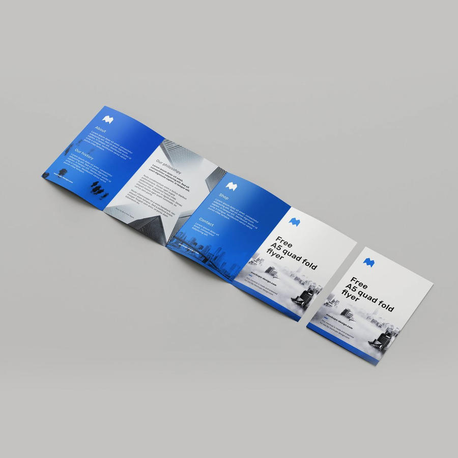 a4 a5 a6尺寸四折页样机