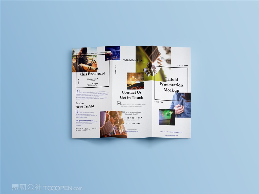 精美三折页样机