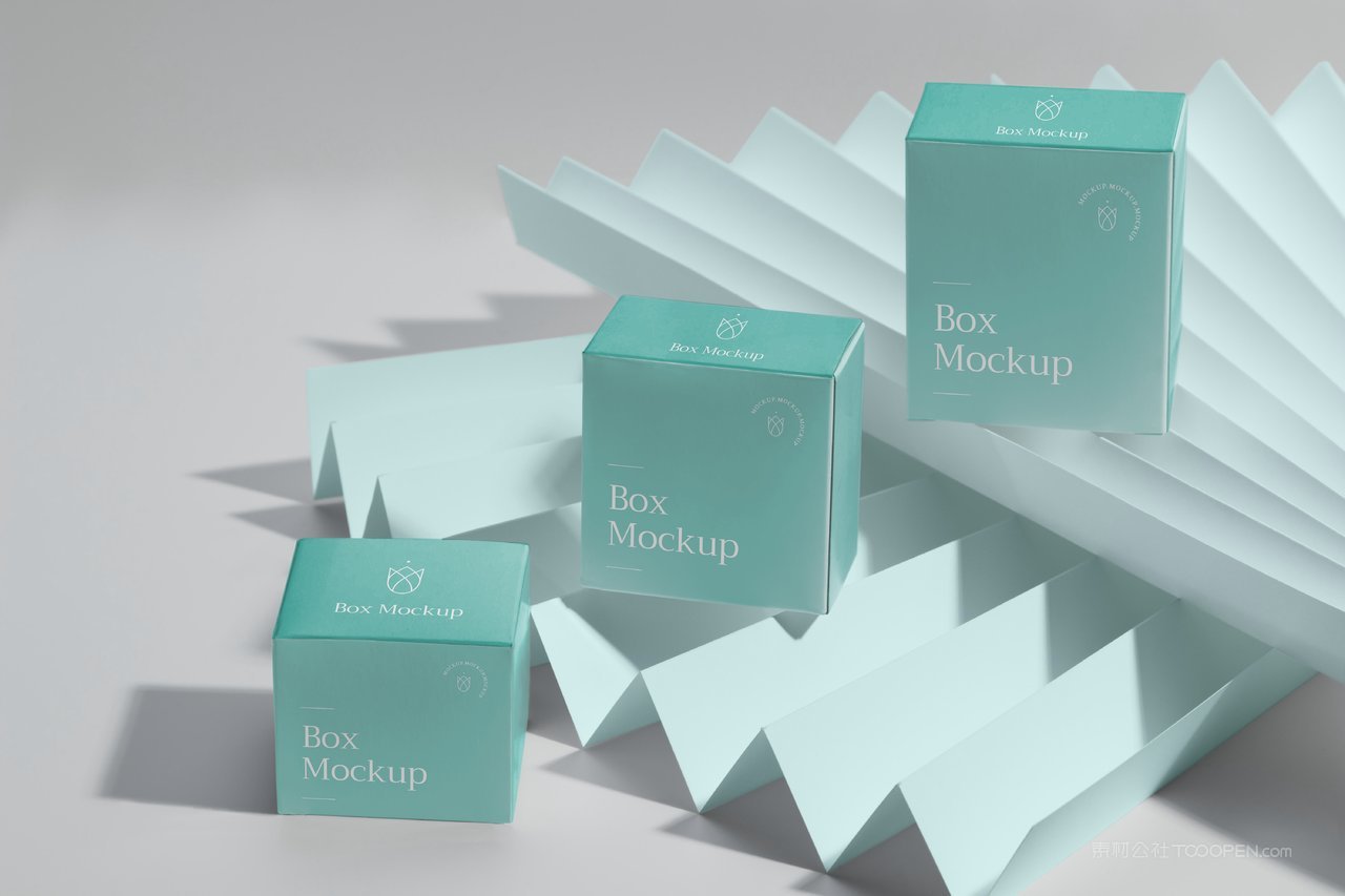 青色光影精品纸盒纸箱样机 (1)