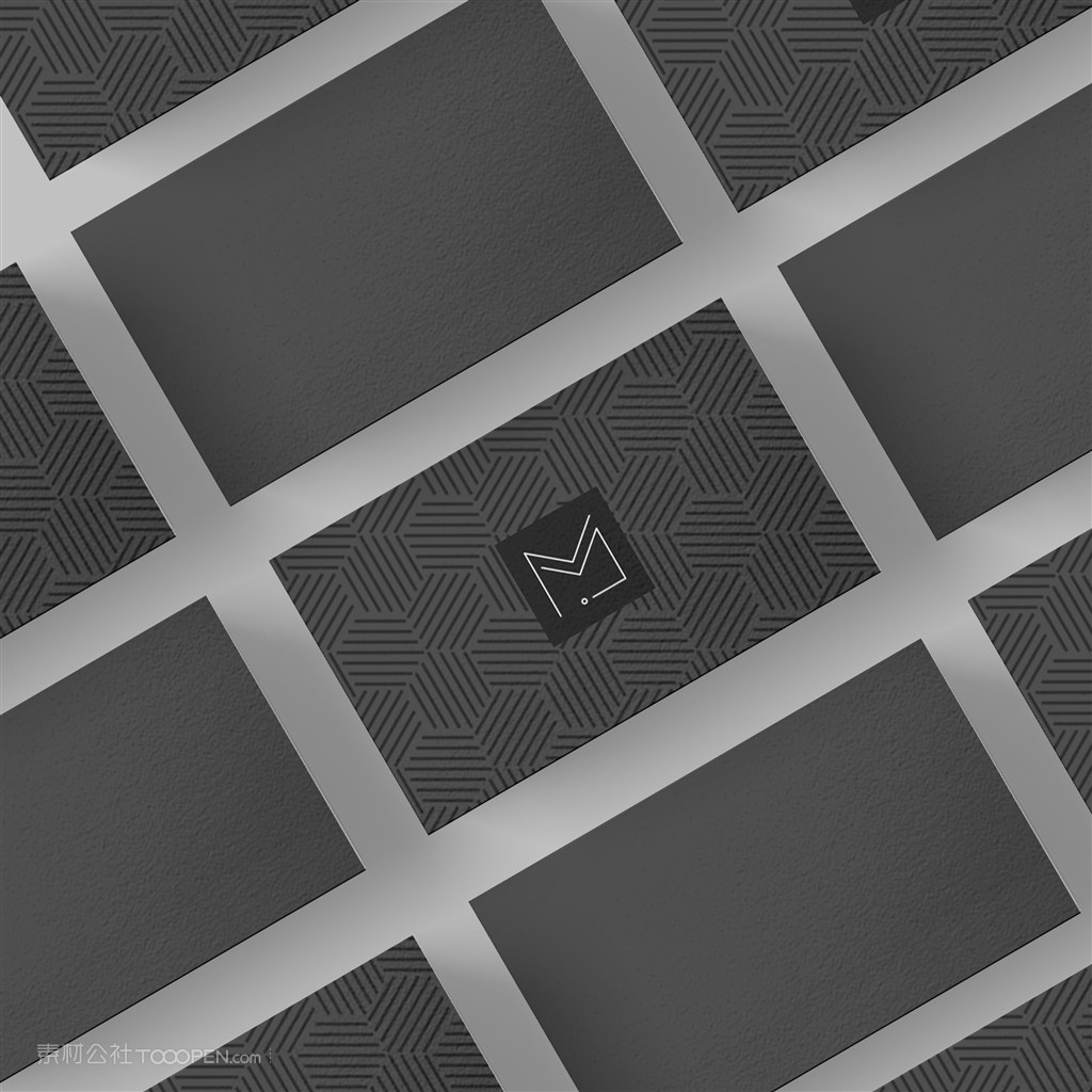 简约黑色轻奢vi名片贴图样机