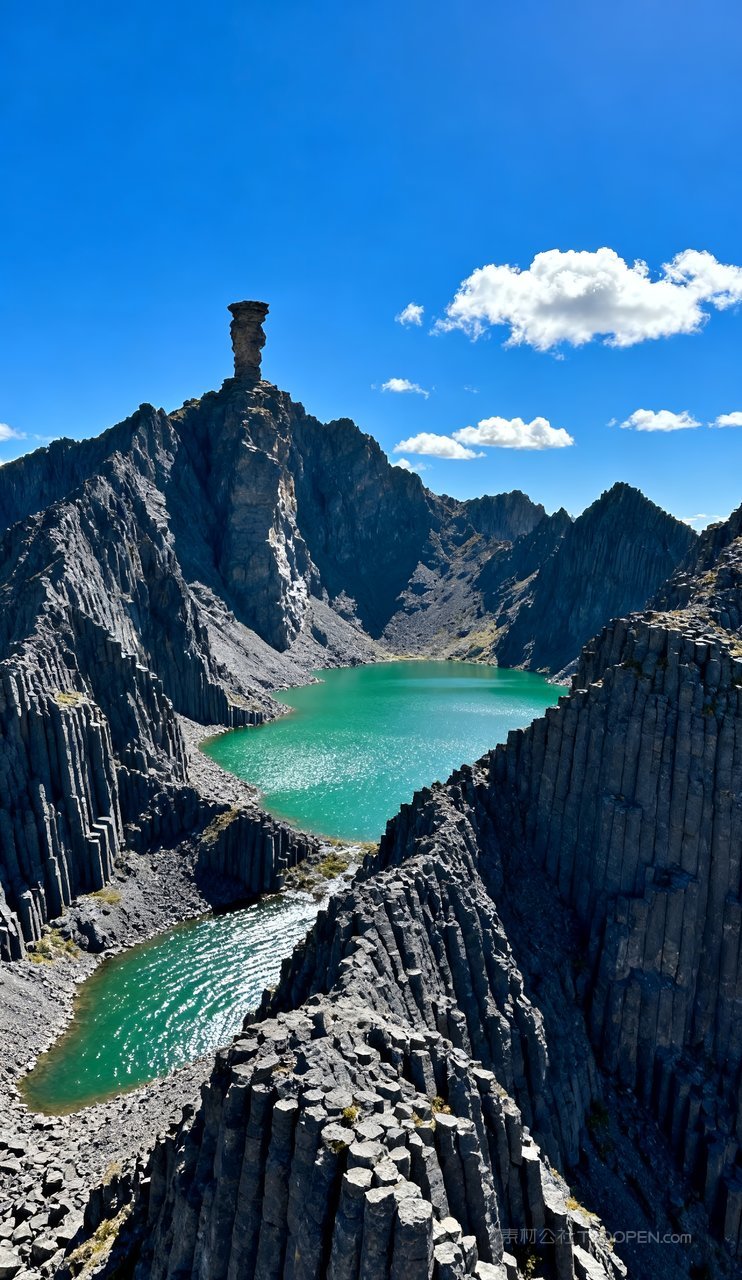 意境湖泊唯美蓝天山峰天空青山山水