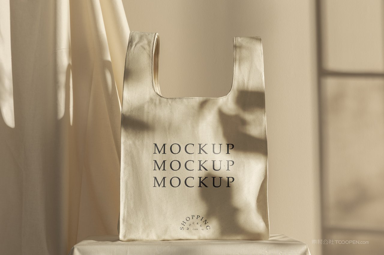 手提袋环保购物袋实景场景样机 (7)
