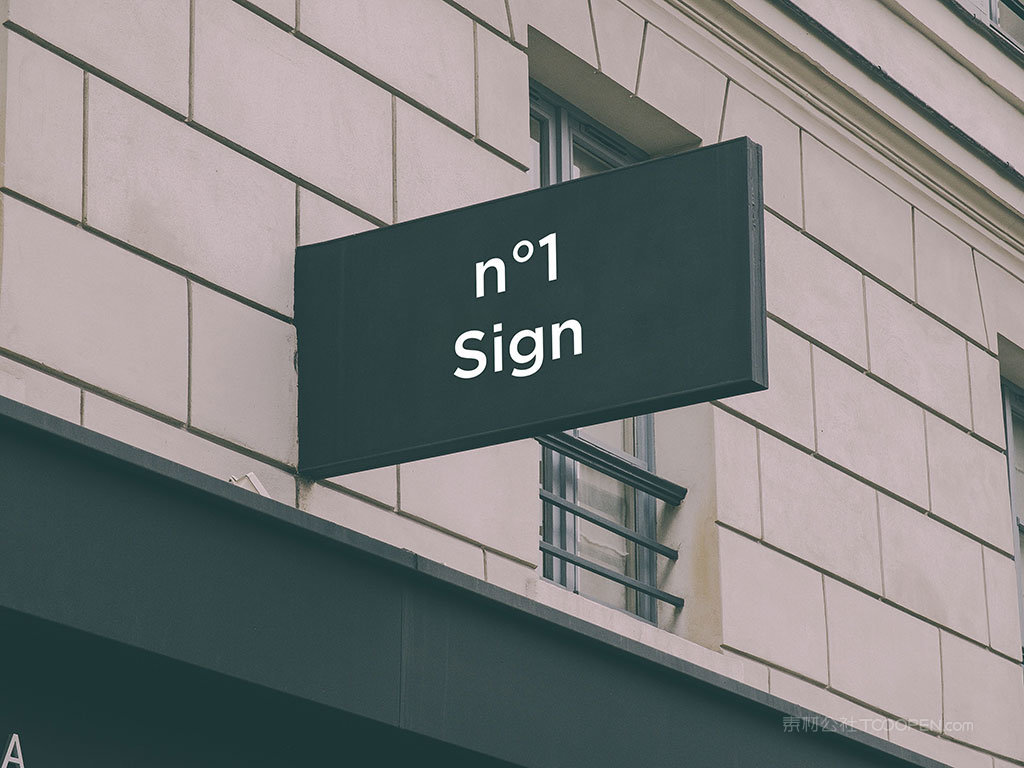 楼房门头vi贴图样机