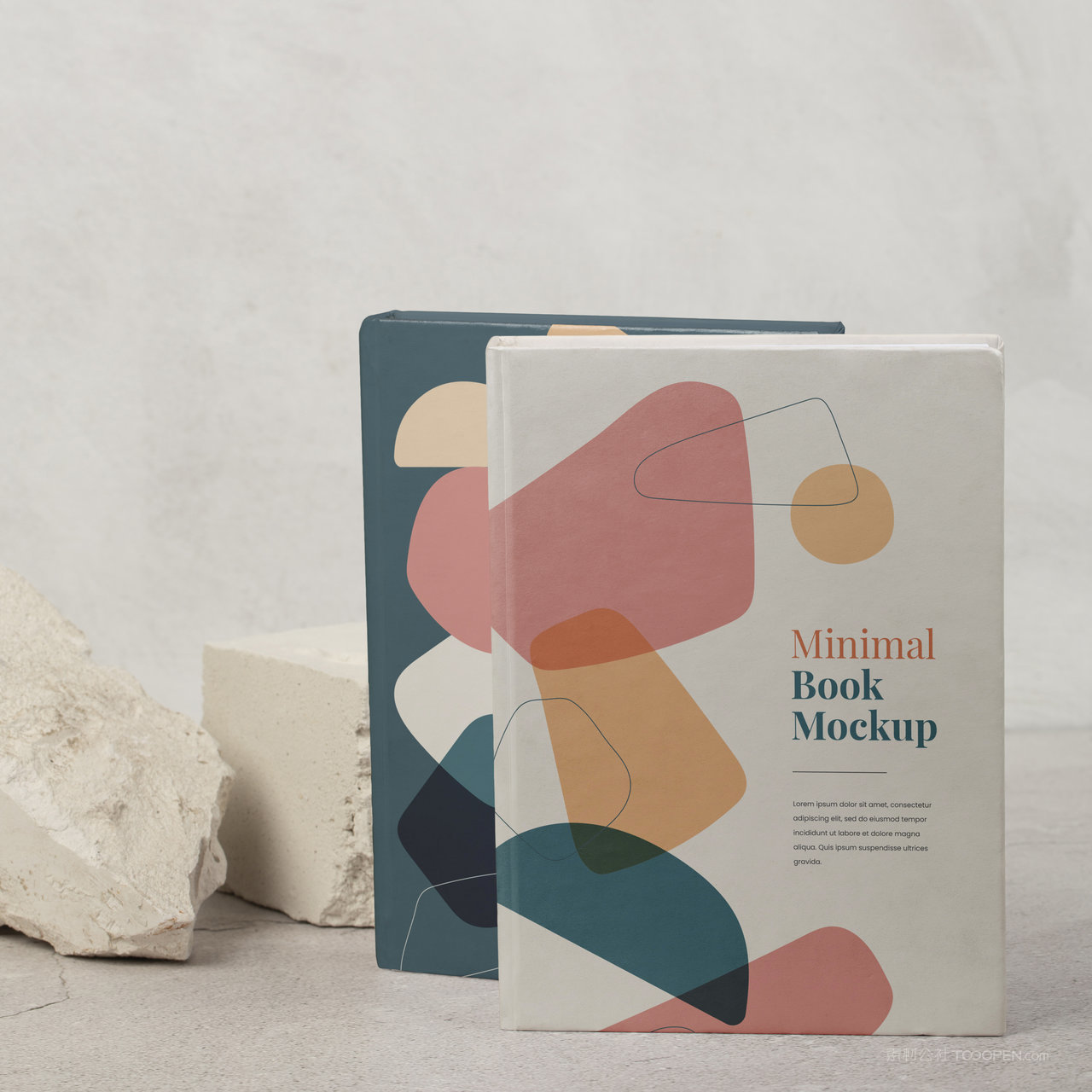 精美的画册书籍封面封底贴图样机