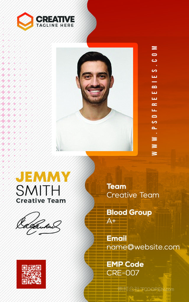 工作牌设计模板