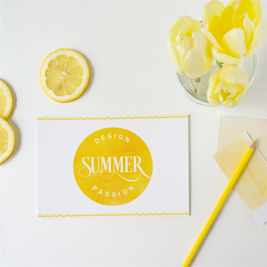 柠檬黄卡片样机