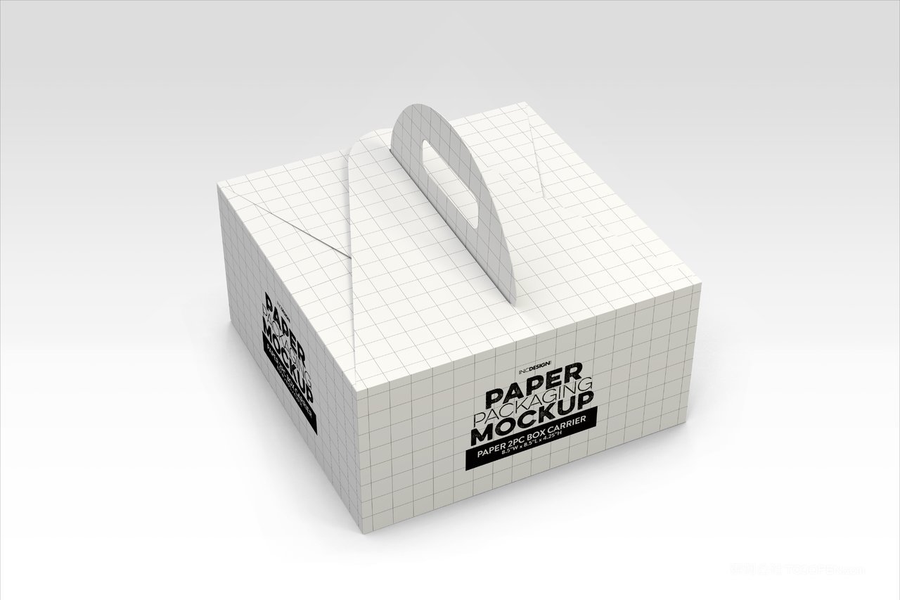 烘焙蛋糕面包店品牌食品纸质包装贴图样机 (17)