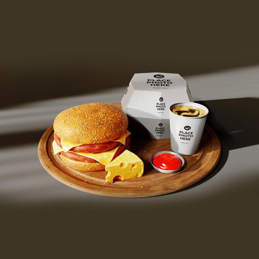 汉堡展示产品样机