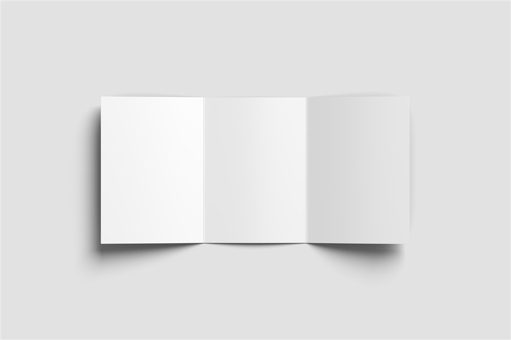 32开三折页样机模板PSD分层素材