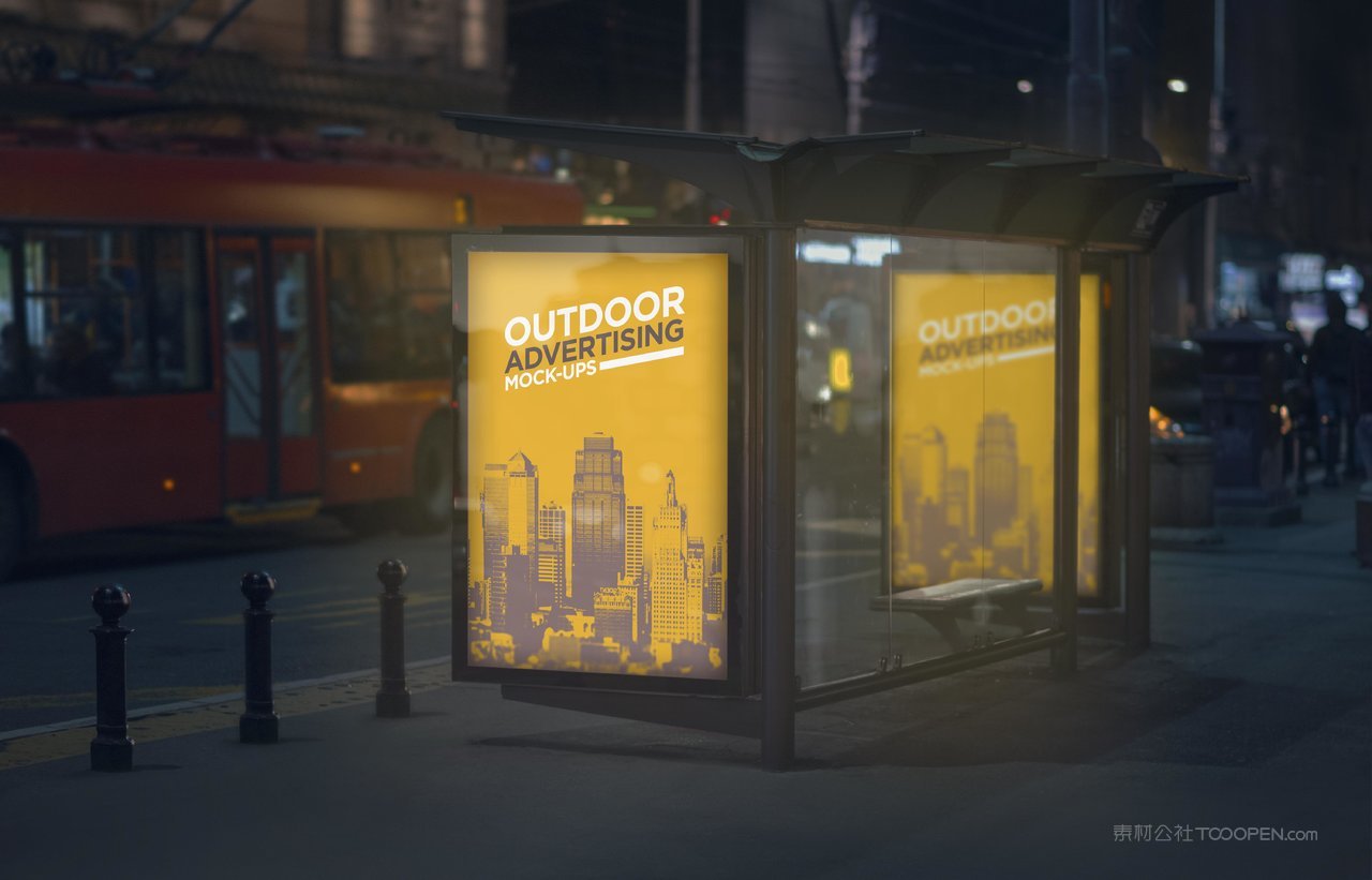 街头灯箱广告样机