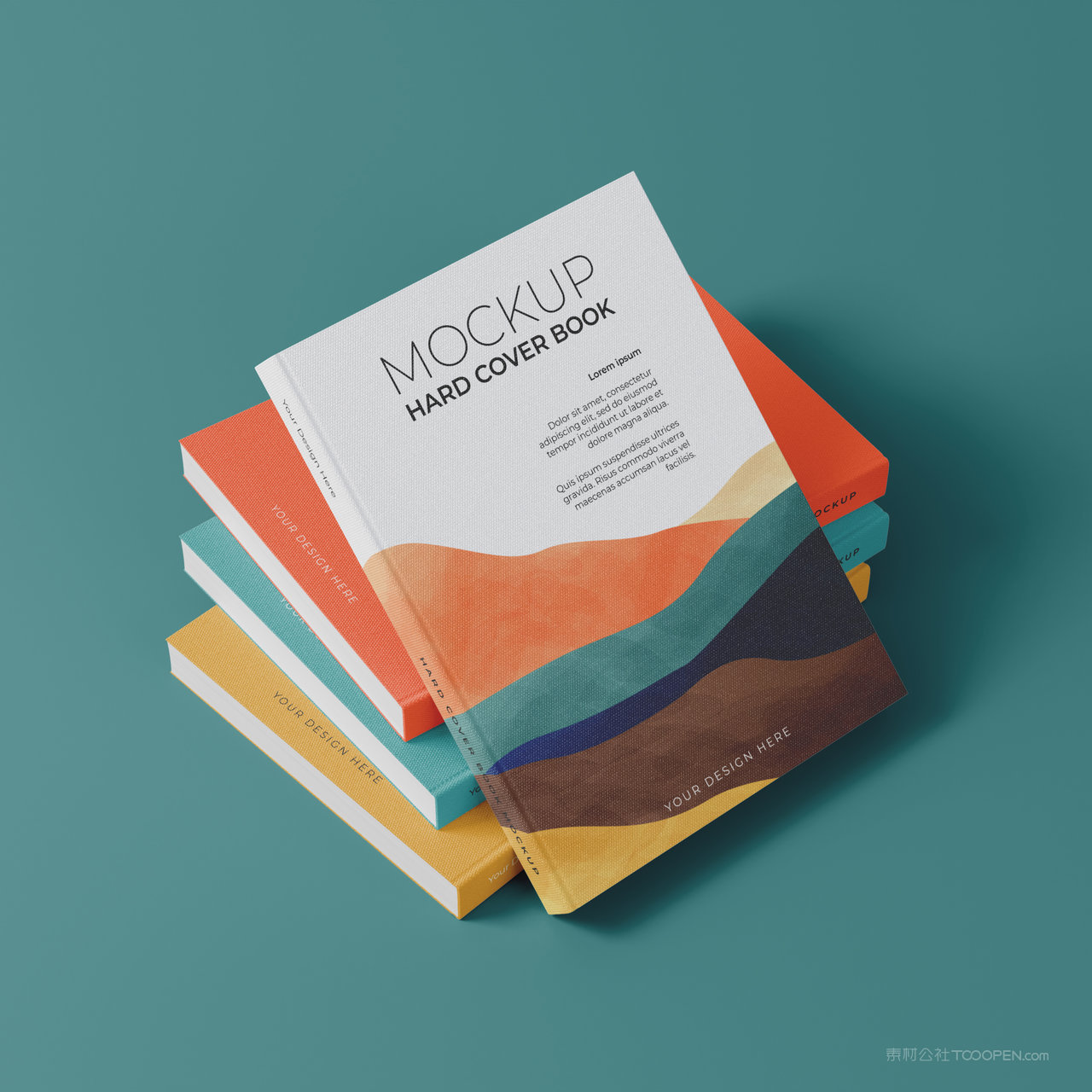 画册书本封面设计贴图样机