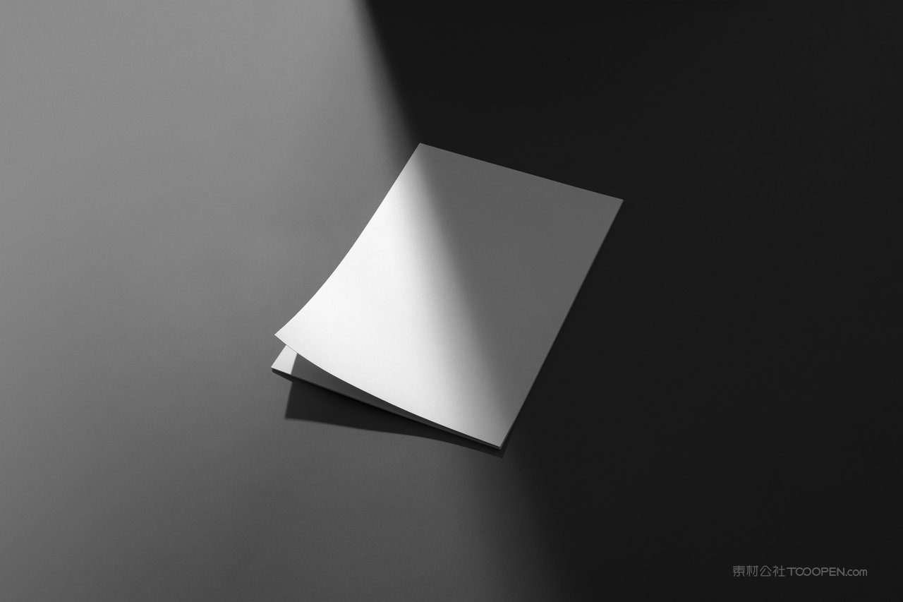 商务黑色光影A4信纸vi品牌样机