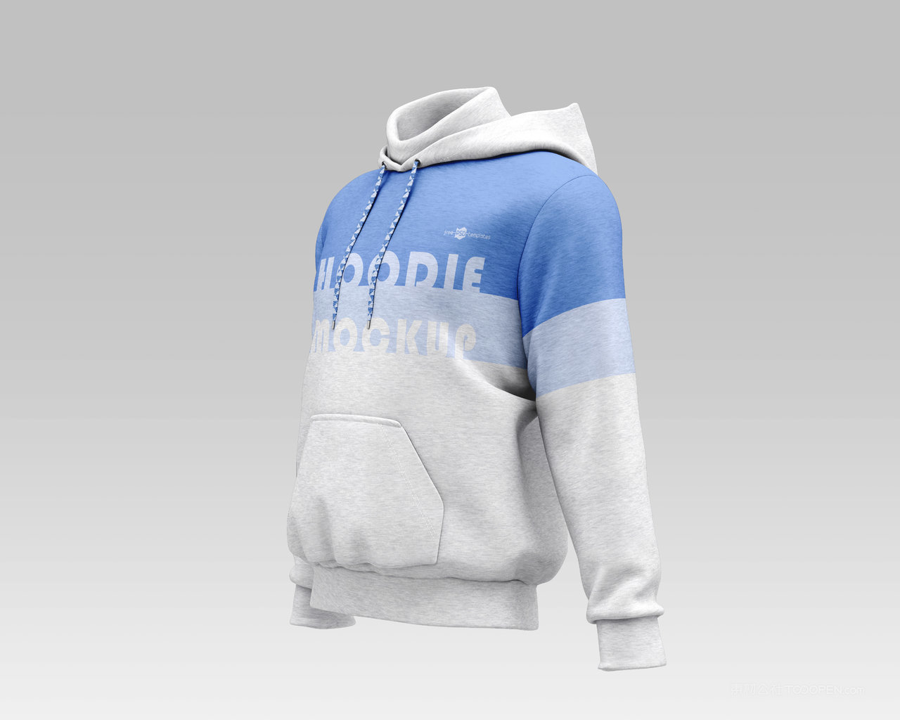 男士连衣帽卫衣样机