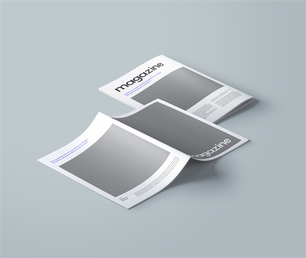 宣传册书籍杂志展示效果画册贴图样机单页PSD智能模板设计