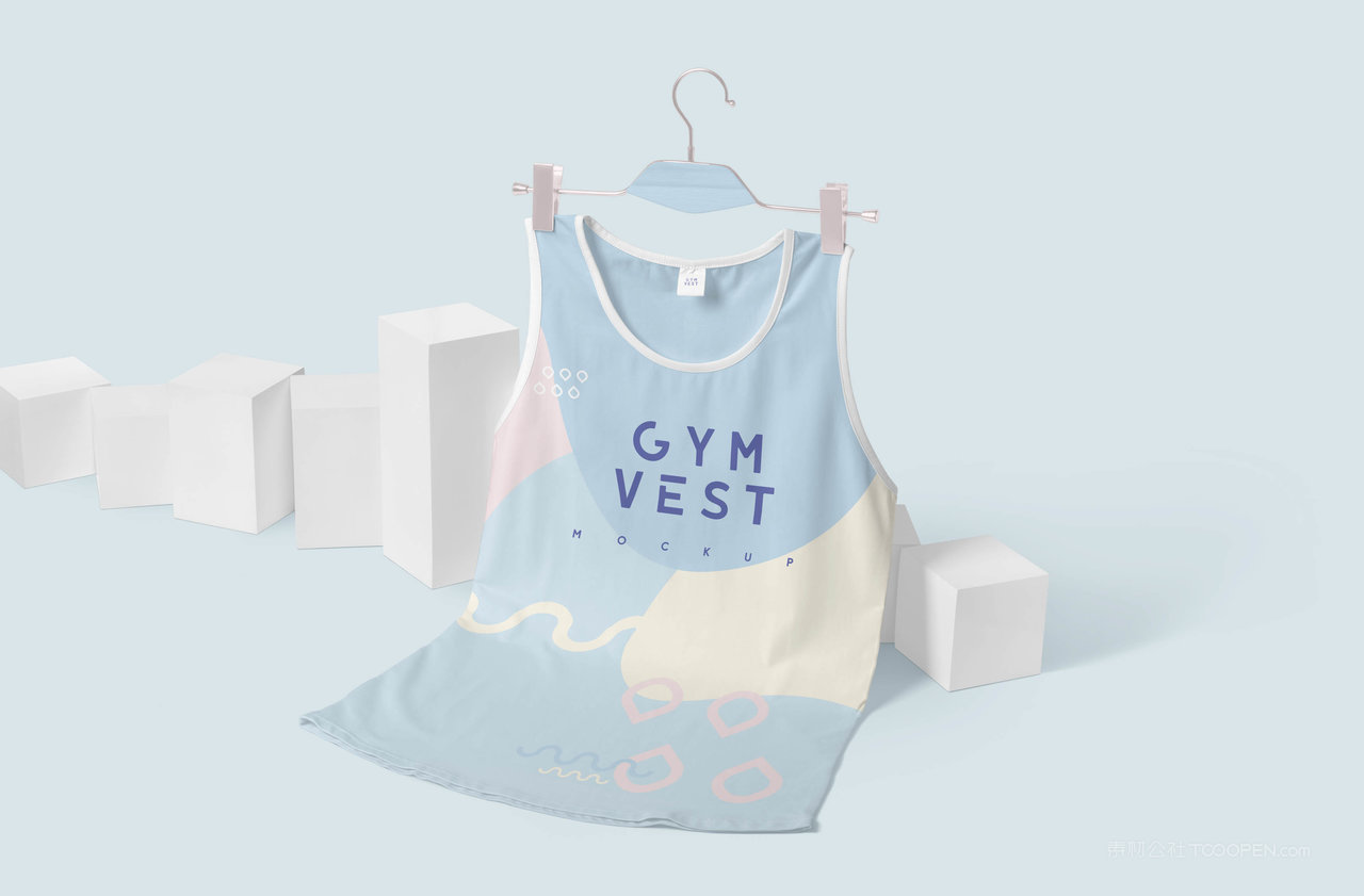 无袖运动背心样机