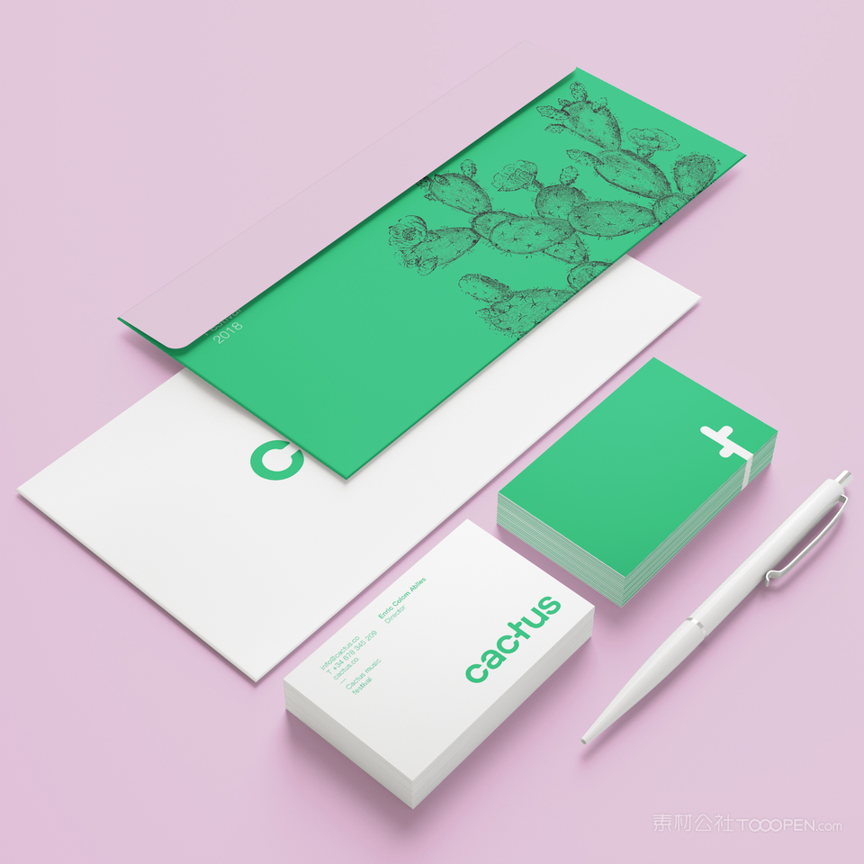 品牌vi信封名片贴图样机