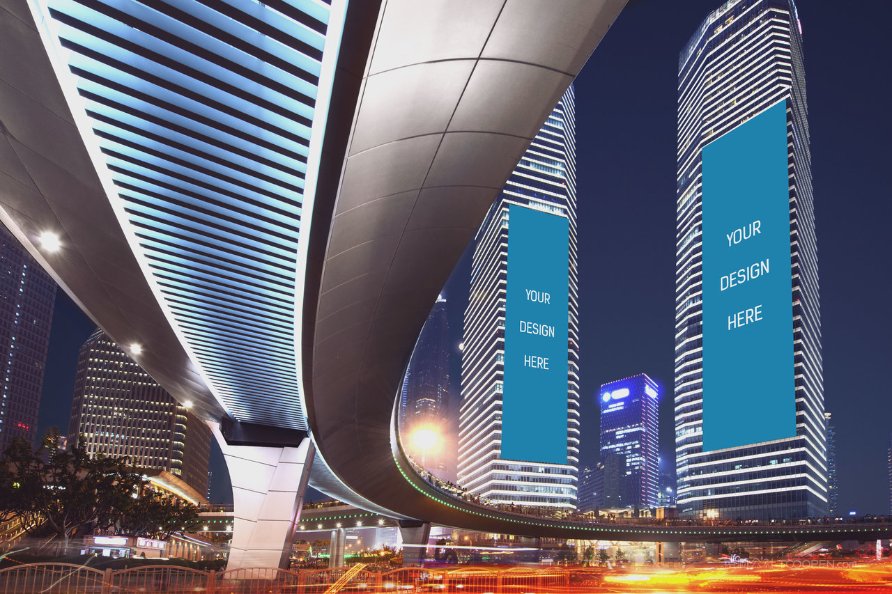 大型户外广告牌高层楼体广告样机 (4)