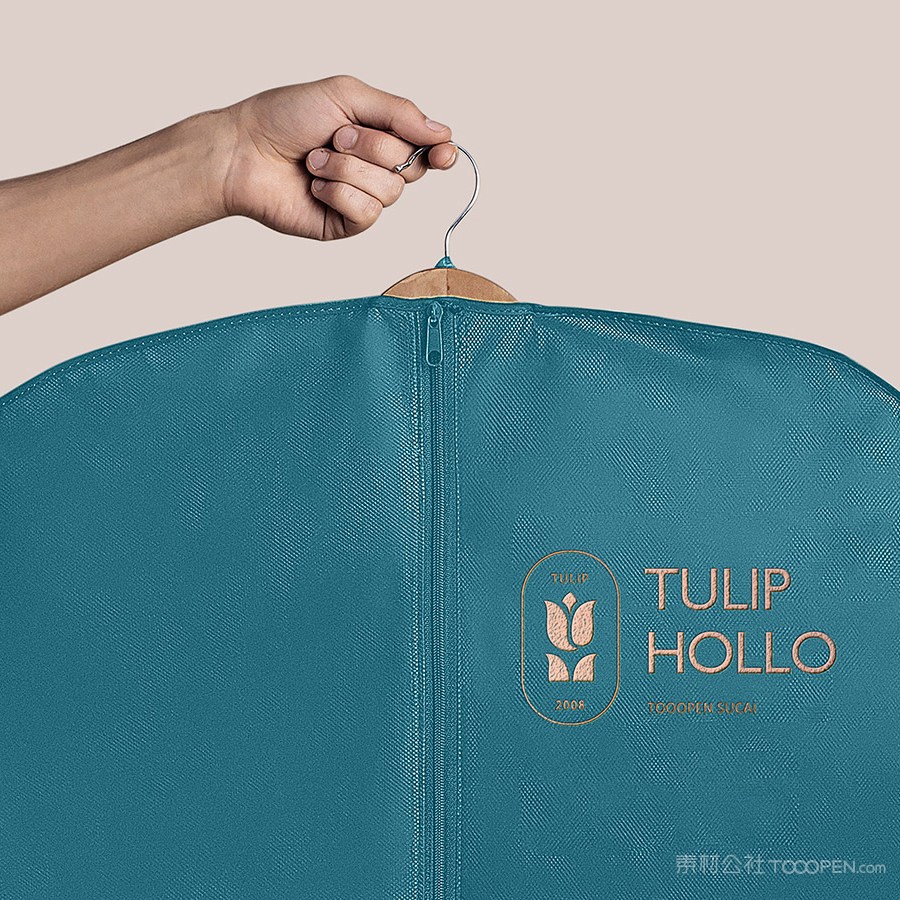 酒店品牌VI防尘罩贴图样机