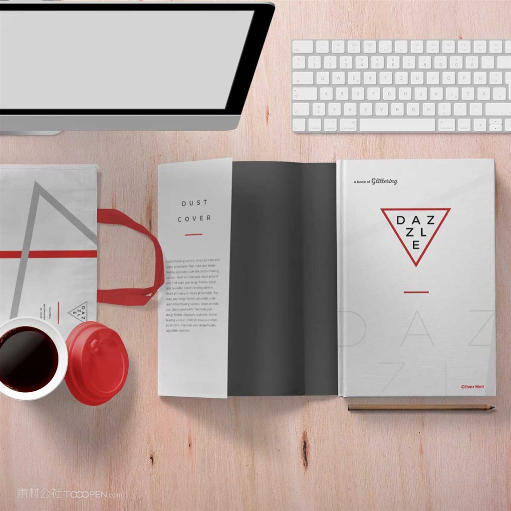 时尚女性桌面VI样机贴图