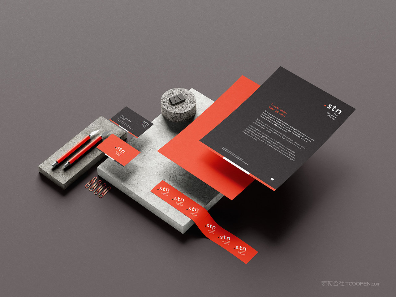 高端名片单页VI场景样机素材