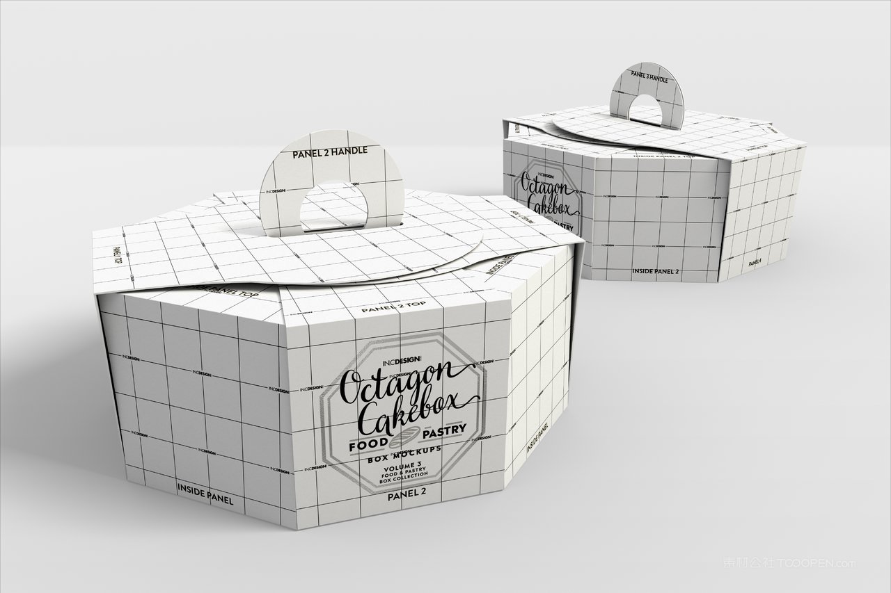 烘焙蛋糕面包店品牌食品纸质包装贴图样机 (2)