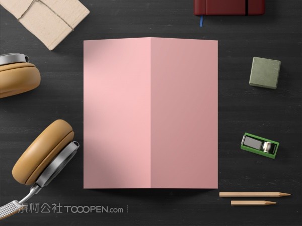 耳机削笔刀折页样机模板