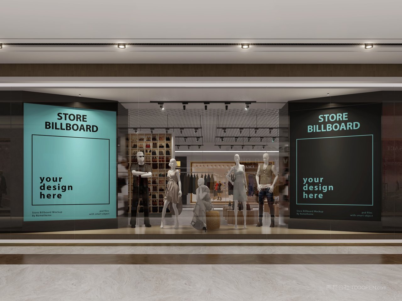 服装专卖店海报样机