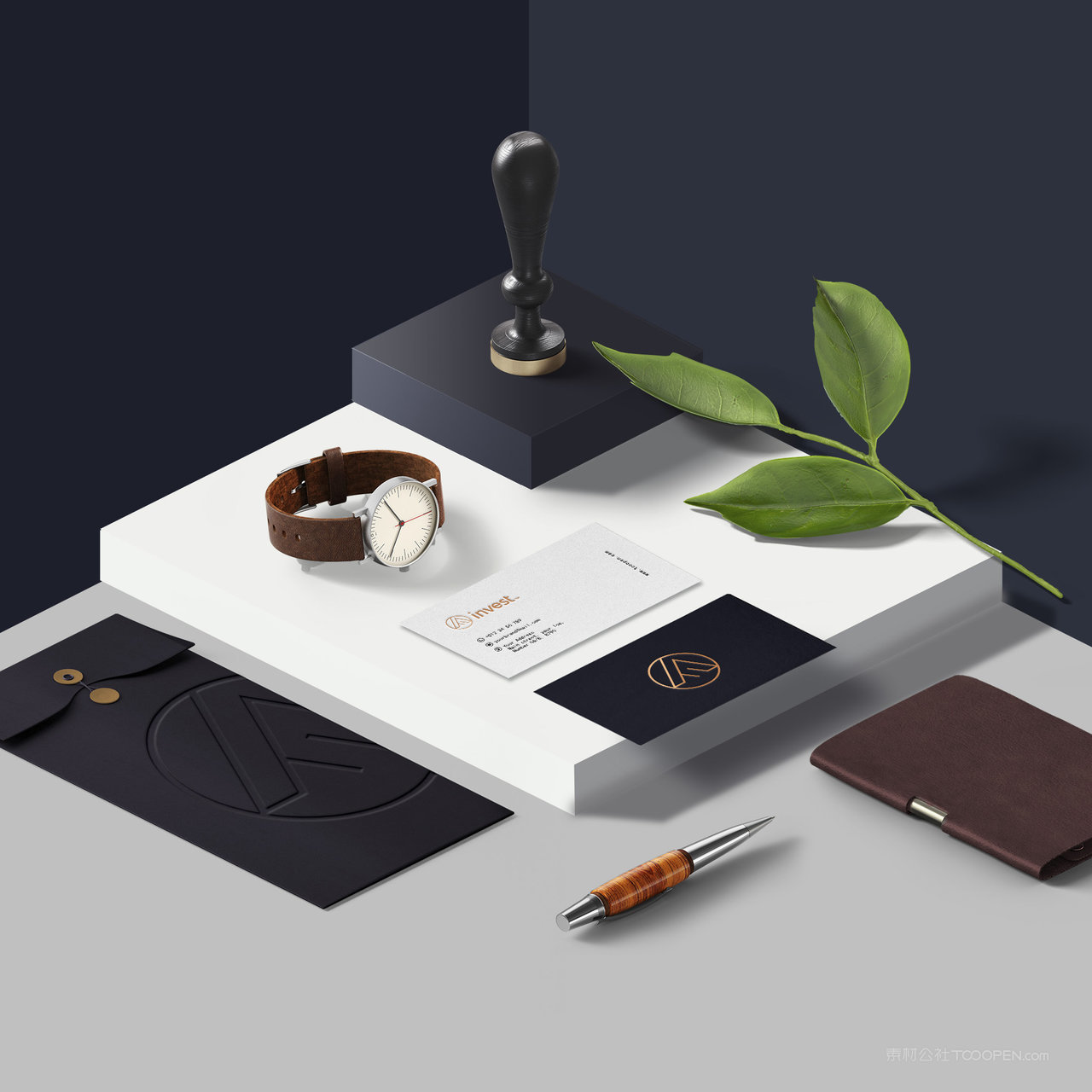 投资公司VI贴图样机
