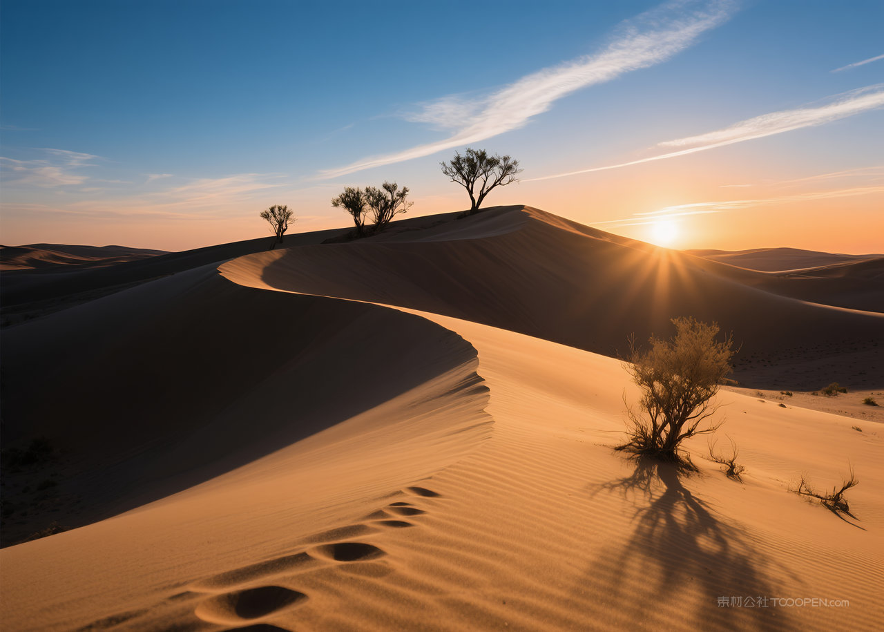 日出风光自然云层云彩唯美天空美丽风景