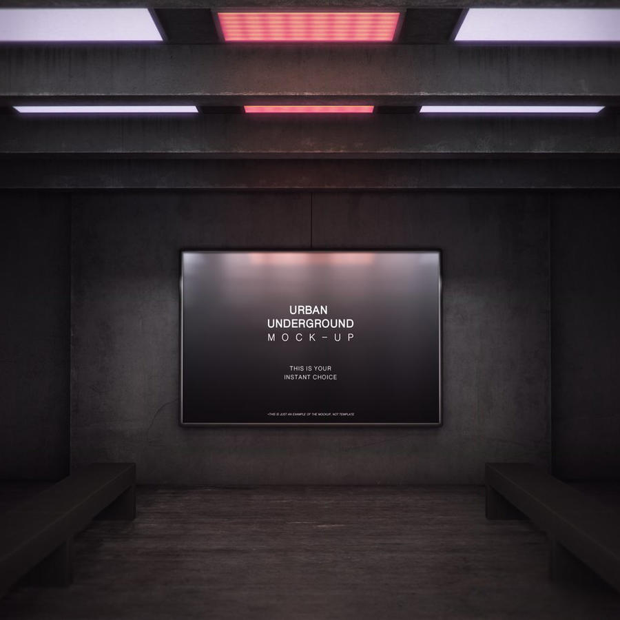 地铁巨幅广告海报展示场景  (1)